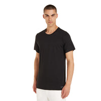 Calvin Klein-3-Pack Pure Cotton Crew-Neck T-Shirts, Black/White/Grey-UNDERU