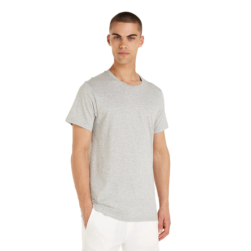 Calvin Klein-3-Pack Pure Cotton Crew-Neck T-Shirts, Black/White/Grey-UNDERU