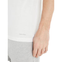 Calvin Klein-3-Pack Pure Cotton Crew-Neck T-Shirts, White-UNDERU