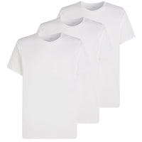 Calvin Klein-3-Pack Pure Cotton Crew-Neck T-Shirts, White-UNDERU