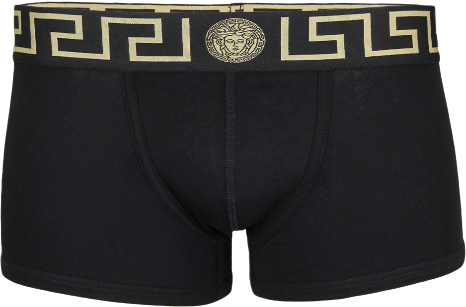 Versace black Greca boxer trunk