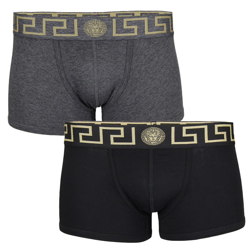 Versace 2 pack boxer trunk black and grey