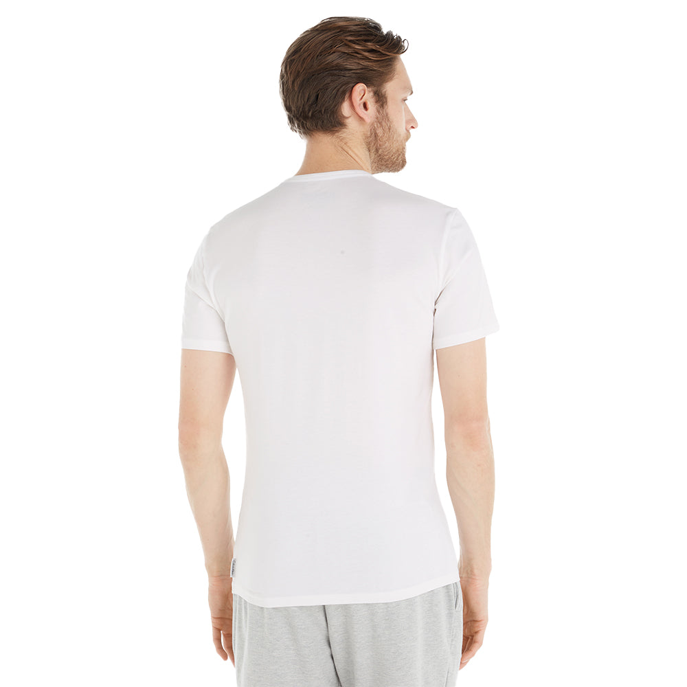 Calvin Klein-2-Pack Modern Cotton Lounge T-Shirts, White-UNDERU