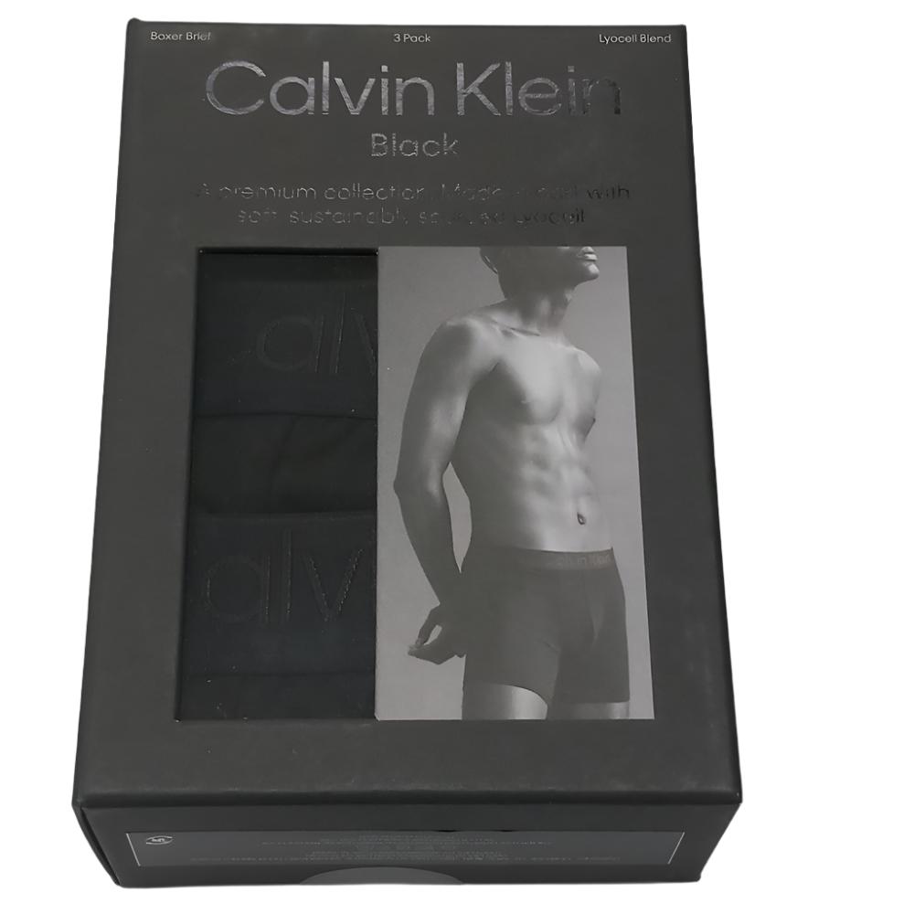 CK black 3 pack of boxer briefs box