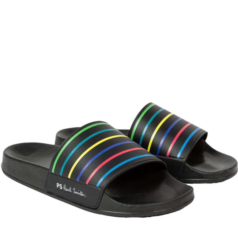 Sports Stripe Nyro Sliders, Black-Paul Smith-UNDERU