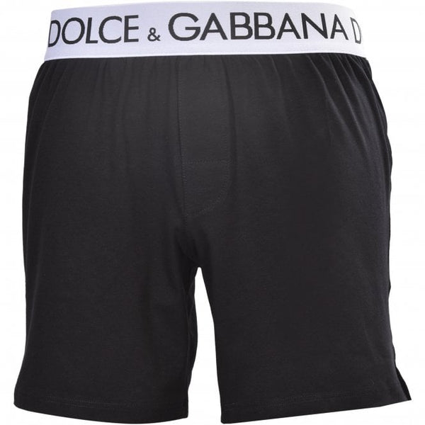 Dolce Gabbana Men s Retro Logo Lounge Shorts Black