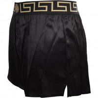 Iconic Button-Front Silk Boxer Short, Black/gold-Versace-UNDERU