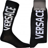 Script Logo Sports Socks, Black/white-Versace-UNDERU