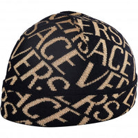 Allover Logo Beanie Hat, Black/Gold-Versace-UNDERU