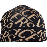 Allover Logo Beanie Hat, Black/Gold-Versace-UNDERU