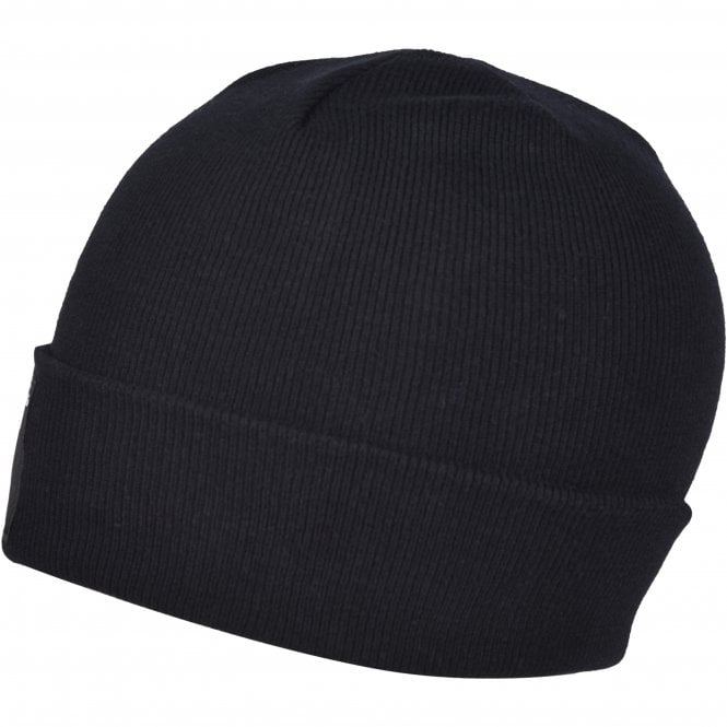 Organic Cotton Logo Patch Beanie Hat, Black-Bjorn Borg-UNDERU