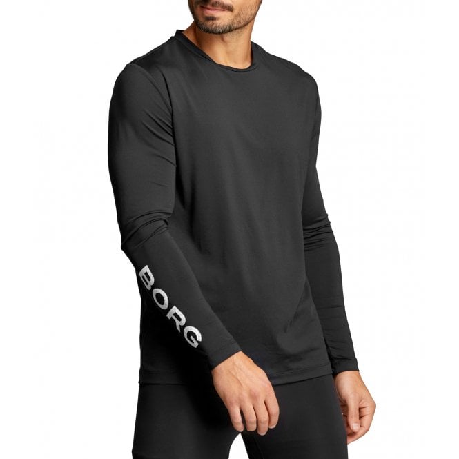 BORG Long-Sleeve Training Top, Black-Bjorn Borg-UNDERU