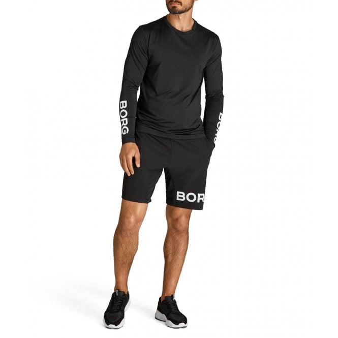 BORG Long-Sleeve Training Top, Black-Bjorn Borg-UNDERU