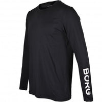 BORG Long-Sleeve Training Top, Black-Bjorn Borg-UNDERU