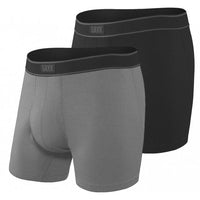 2-Pack Daytripper Boxer Briefs, Black/Grey-SAXX-UNDERU