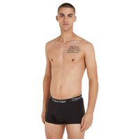 3-Pack Modern Structure Boxer Trunks, Black-Calvin Klein-UNDERU