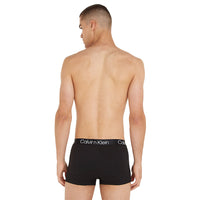 3-Pack Modern Structure Boxer Trunks, Black-Calvin Klein-UNDERU