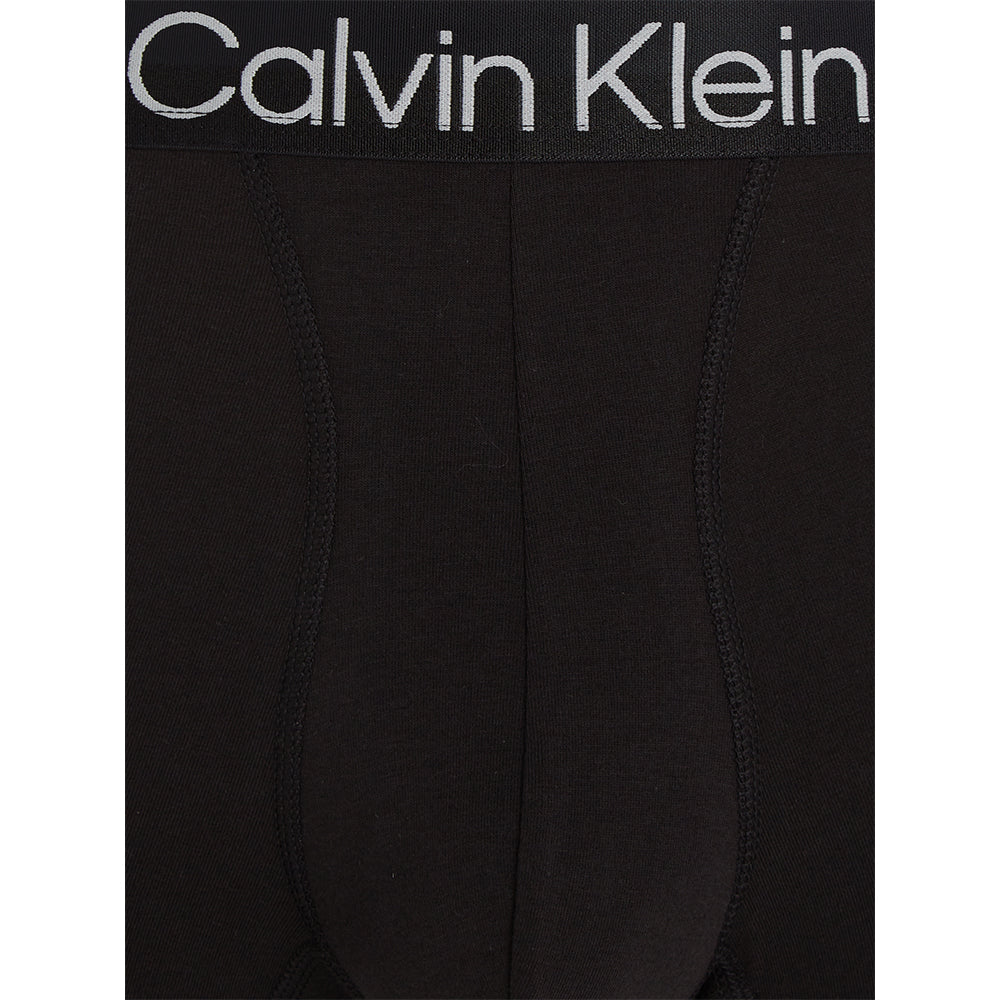 3-Pack Modern Structure Boxer Trunks, Black-Calvin Klein-UNDERU