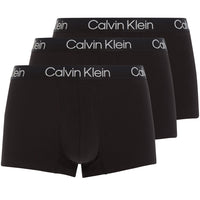 3-Pack Modern Structure Boxer Trunks, Black-Calvin Klein-UNDERU