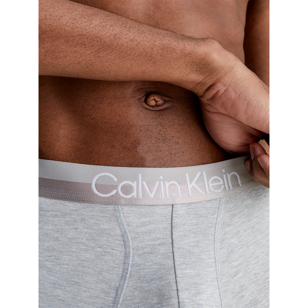 3-Pack Modern Structure Boxer Trunks, Black/White/Grey-Calvin Klein-UNDERU