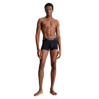 3-Pack Modern Structure Boxer Trunks, Black/White/Grey-Calvin Klein-UNDERU