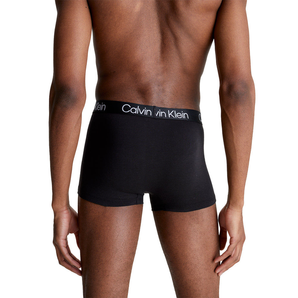 3-Pack Modern Structure Boxer Trunks, Black/White/Grey-Calvin Klein-UNDERU