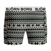 2-Pack Fair Isle & Solid Boys Boxer Trunks, Green/Multi-Bjorn Borg-UNDERU