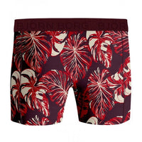 3-Pack Leafy Contrast Logo Boys Boxer Trunks, Burgundy/blue-Bjorn Borg-UNDERU