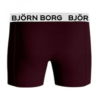 3-Pack Leafy Contrast Logo Boys Boxer Trunks, Burgundy/blue-Bjorn Borg-UNDERU