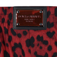 Hot Red Animal Print Boxer Shorts, Red/Black-Dolce & Gabbana-UNDERU