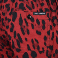 Hot Red Animal Print Boxer Shorts, Red/Black-Dolce & Gabbana-UNDERU