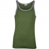 Contrast Trim Tank Top Vest, Green/grey-Dolce & Gabbana-UNDERU