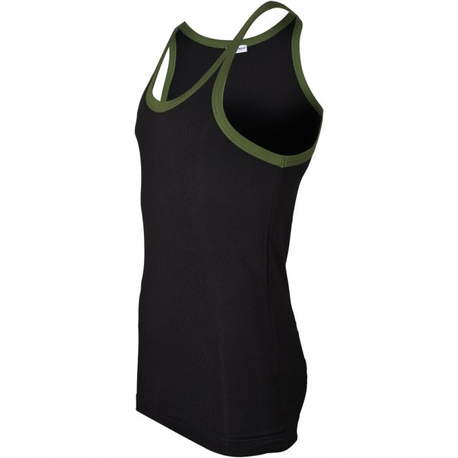 Contrast Trim Tank Top Vest, Black/green-Dolce & Gabbana-UNDERU