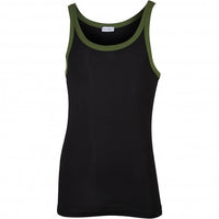 Contrast Trim Tank Top Vest, Black/green-Dolce & Gabbana-UNDERU