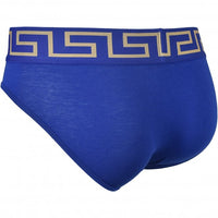 Greca Border Low-Rise Brief, Bluette/gold-Versace-UNDERU