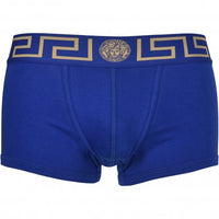 Greca Border Boxer Trunks, Blue-Versace-UNDERU