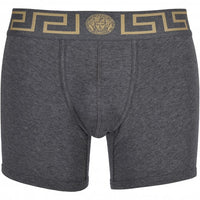 2-Pack Greca Border Boxer Briefs, Black/Grey-Versace-UNDERU