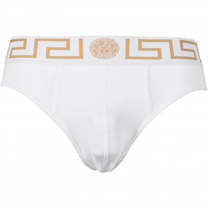 3-Pack Greca Border Low-Rise Briefs, Black/White/Navy-Versace-UNDERU