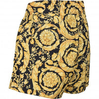 Golden Baroque Luxe Swim Shorts, Black/Gold-Versace-UNDERU