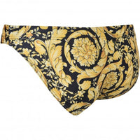 Golden Barocco Luxe Swim Briefs, Black/Gold-Versace-UNDERU