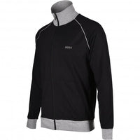 Mix & Match Zip-Thru Loungewear Track Jacket, Black/grey-BOSS-UNDERU