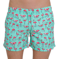 Flamingo Cluster Swim Shorts, Pale Green-Apres-UNDERU