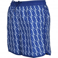 cK1 Logo Print Boys Swim Shorts, Bold Blue-Calvin Klein-UNDERU