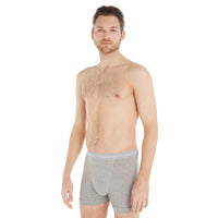 3-Pack Cotton Stretch Boxer Trunks, Grey Heather-Calvin Klein-UNDERU