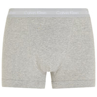 3-Pack Cotton Stretch Boxer Trunks, Grey Heather-Calvin Klein-UNDERU