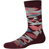 Whole Package Geometric Sock, Burgundy-SAXX-UNDERU