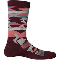 Whole Package Geometric Sock, Burgundy-SAXX-UNDERU