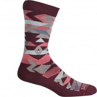 Whole Package Geometric Sock, Burgundy-SAXX-UNDERU