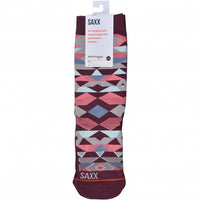 Whole Package Geometric Sock, Burgundy-SAXX-UNDERU