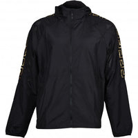 Iconic Logo Tape Technical Gym Hoodie, Black/gold-Versace-UNDERU